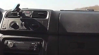 Public Blowjob Turn by Turn During the Car Trip