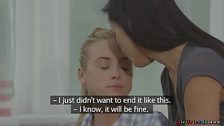 Lewd teens lesbian emotional sex clip