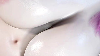 3D Huge Boobs Slut Shaking Her Boobs Show Her Perfect Body