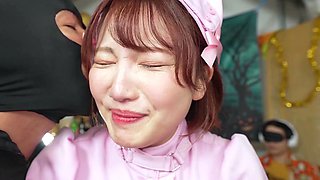 Naughty Asian milf Julia solo masturbation close up