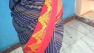 Dress Washing Saree Wearing Hot Talking Tamil Aunty