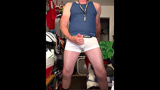 Nike Alpha JockDad87 Shoots a Load of Cum