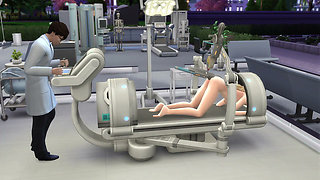 Doctor can't resist beautiful patient. The Sims