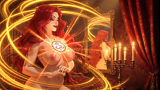 Liora Crimson The Crimson Veil Palace of Shadows Artistic Nude Puzzle Adventure