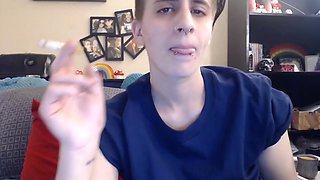 Dyke blows smoke in your face