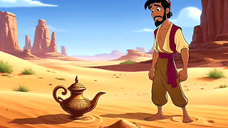 Genie Girl Jerk off Dick to Adaddin. Fairy Tale Story