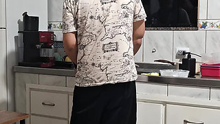 The Maid Got Fucked in the Ass in the Kitchen While Washing the Dishes