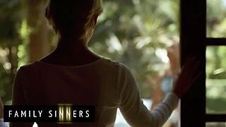 Busty Blonde MILF Rides Her Stepson Hard with Intense Passion