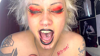 Blowjob Boyfriend Birthday Sloppy Deepthroat Lipstick Spit