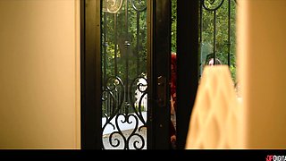 Gorgeous redhead bride adult soul-stirring clip