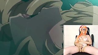 Nicolly Geek: Fiery Redhead Teen Masturbates Hard to Hentai - Solo Amateur Orgasm