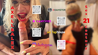 Blonde MILF farts in a man's ass. The French bitch licks Alex's ass until she shines.