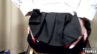 Playful mantrap's russian tgirl scene