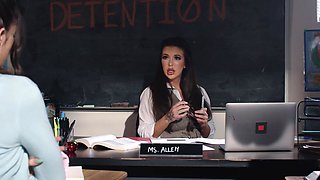 Teacher Natalie and hunky Victor indulge in a wild FFM threesome with plenty of dirty talk
