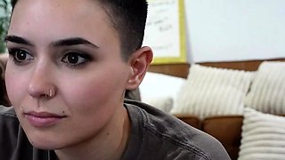 Heavy metal brunette lesbians anal toy action