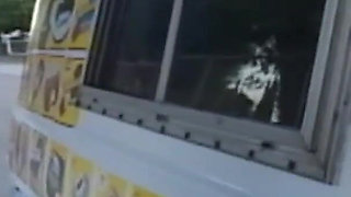 Sweet teen fucked in his truck and milked on the face