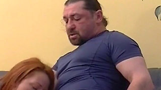 FMM Threesome Young Ginger German BBW with Natural Tits Gets Pissing and Takes Thick Dicks
