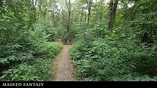 While Hiking I Saw a Stranger Tied up at a Cum Station, I Gave Him a Handjob