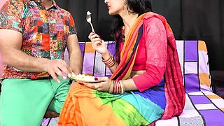 Desi Step Sister Hindi XXX - Anal Fuck in Saree with Clear Dirty Talk
