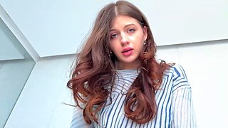 beautiful teen begs stepbro to cum on her - POV