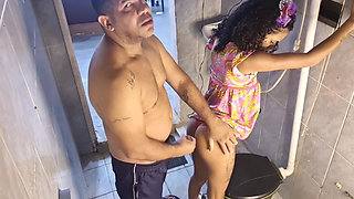 I caught my stepdaughter masturbating in the bathroom