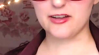 Cum on My Sexy Glasses and Hairy Bush!