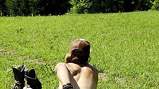 Oiling Naked Body Nude Outside Bikini Strip