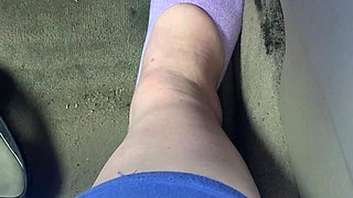 Pedal Pumping in Purple Socks