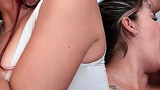 Two Very Latinas Suck the Dicks of Some Statues