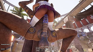 Ancient Statue Comes Alive & Fucks Lara in Arena - 3D Hentai Game with Huge Cock & Cumshot
