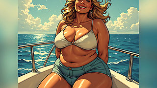 Hot Women Enjoying Yacht Ai Art