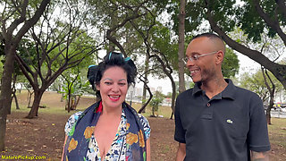 Older Busty Beauty Having Rough Anal in Bus