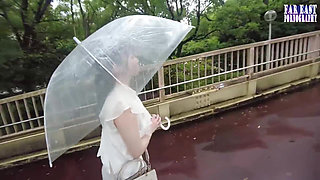 Steamy T Back Stroll with a First Time Outdoor Peach That Drives Nonstop Release Part.1