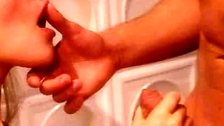 Milf blonde Puma Swede blows big hard cock outdoor