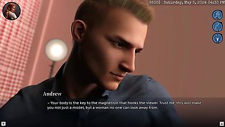 Andrew Grabs Emma's Oil Slick Ass - Amateur MILF Step Sister Anal & Big Tits Fucking