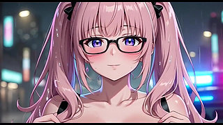 Two Anime Girls Working at Office, Ai Animation