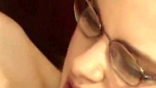 Amateur German Babe with Glasses Gets Fucked and Covered with Cum