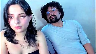 Skinny brunette MILF sucks and fucks a big cock