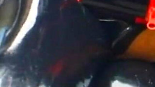 Dominating gas mask man