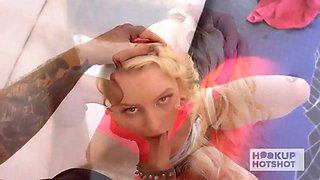 Alice Pink Will DO Anything For Cock, Even Getting Her Face Pissed On!