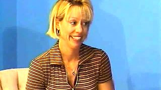 Curvy young blonde tease and fuck her old husband