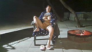 Big Tits MILF Risky Outdoor Masturbation
