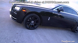 PAWGQueen Ryan Smiles Twerking on a Rolls Royce