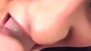 Katja gives nice blowy and swallows cum on her casting