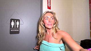 POV British Bombshell Stretched In Locker Room - Bonnie Blue