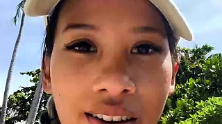 Cute amateur brunette naughty in solo jerking show on camera