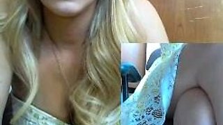 Big titted blonde milf solo toying