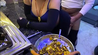 Indian Aunty Sammy Sins Rough Kitchen Fuck - Homemade Doggy Style & Dirty Talk in Hindi