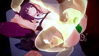 Awesome hentai anal sex with stunning excited nurse