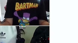 Omchater Omegle Mexican Girl Licks her Tits